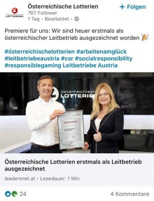 Leitbetriebe Austria Österreichische Lotterien